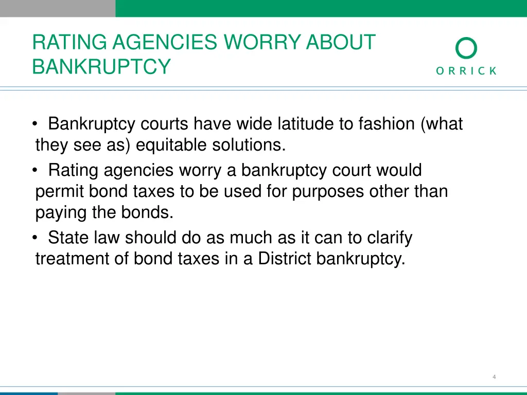 rating agencies worry about bankruptcy