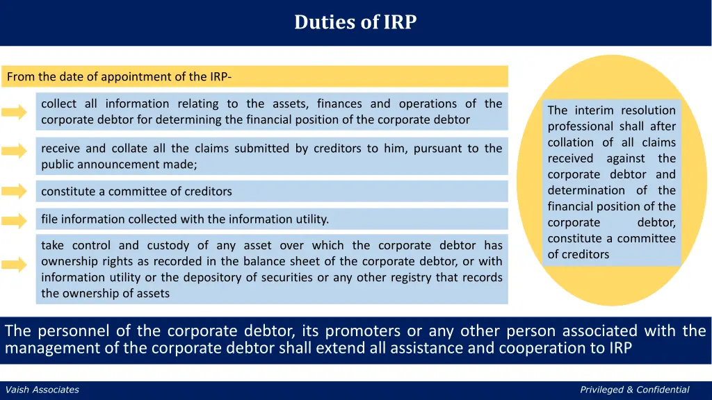 duties of irp