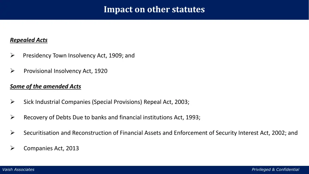 impact on other statutes