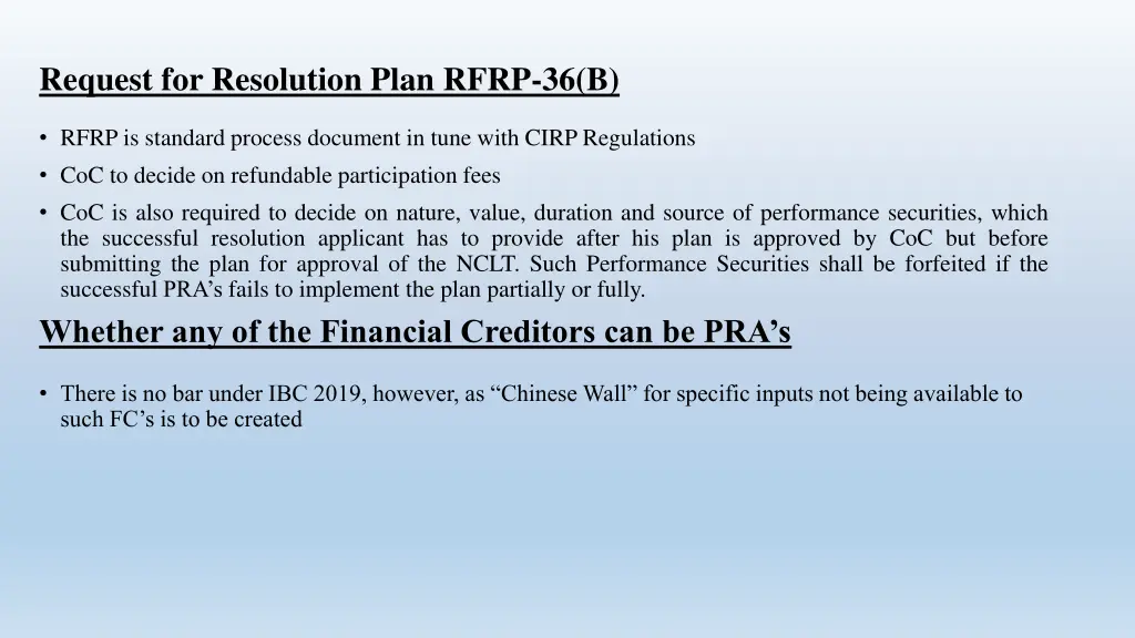 request for resolution plan rfrp 36 b