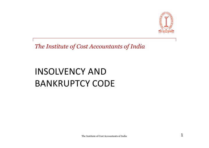 the institute of cost accountants of india