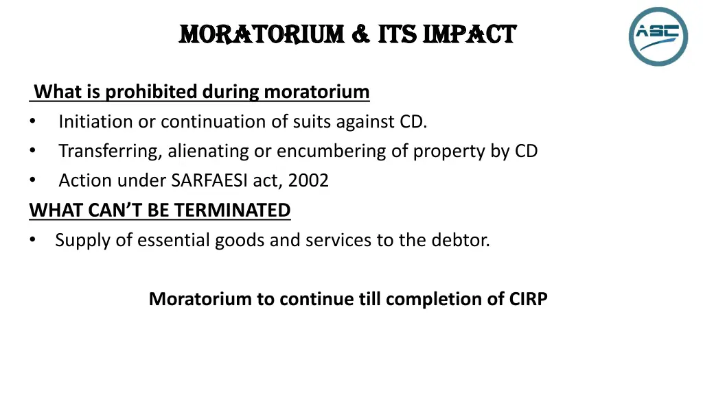 moratorium its impact moratorium its impact