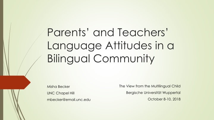 parents and teachers language attitudes