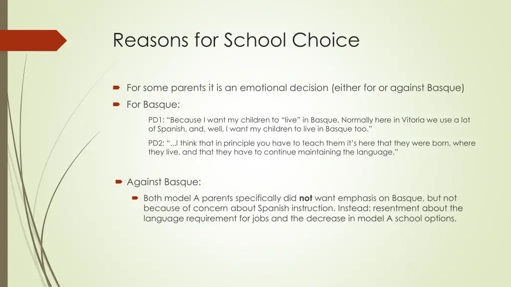 reasons for school choice