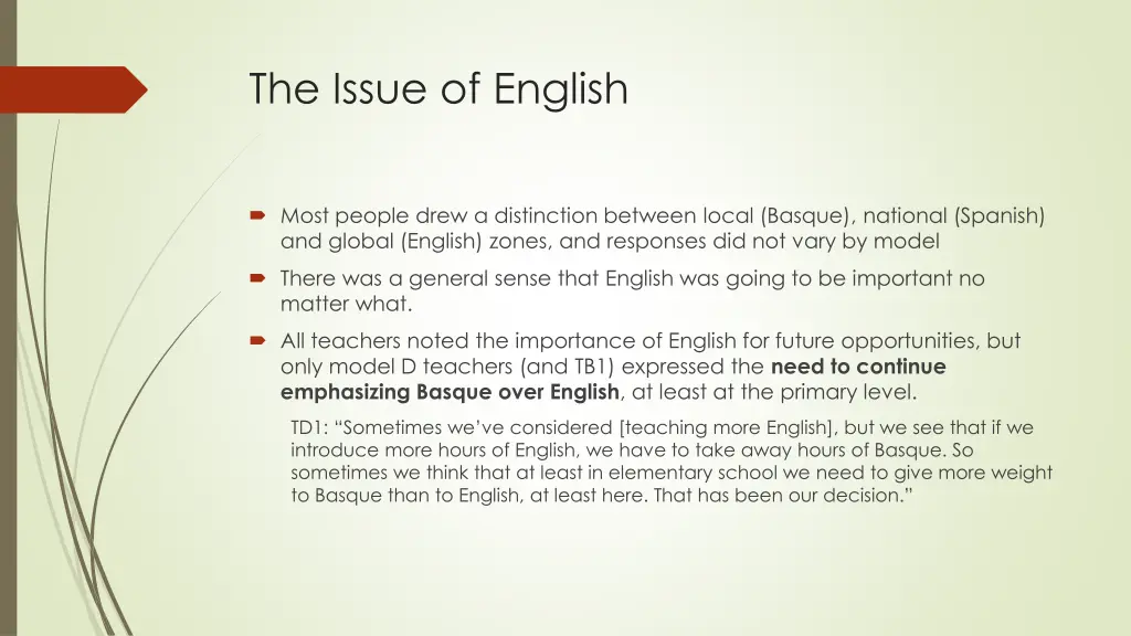 the issue of english