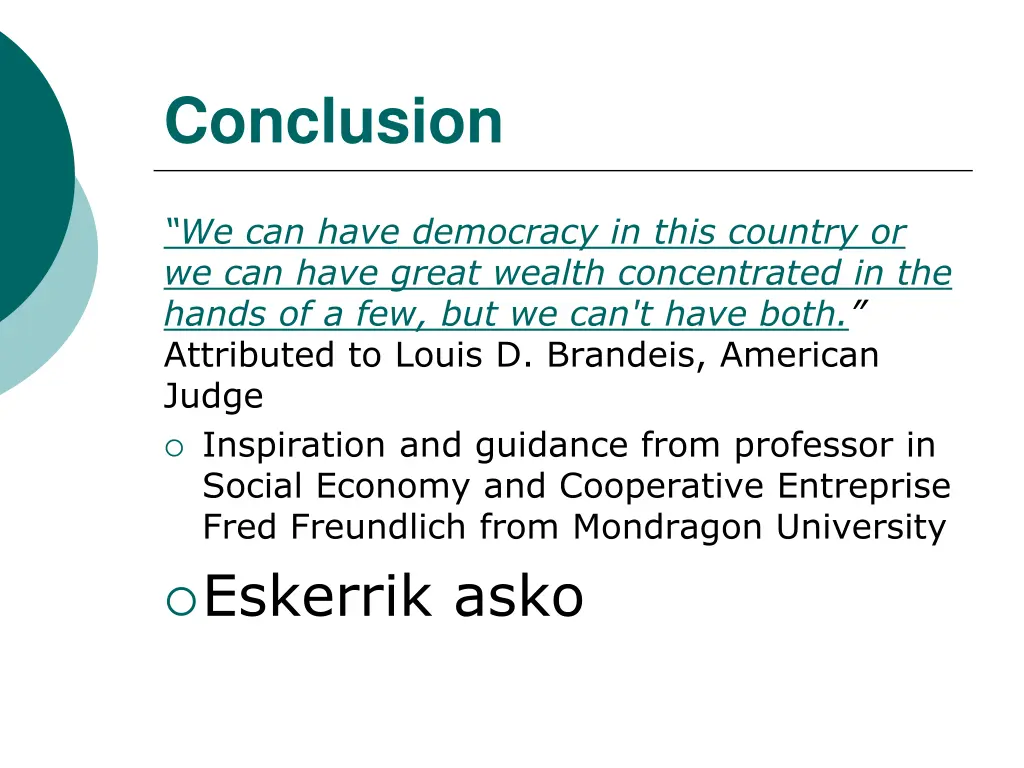 conclusion
