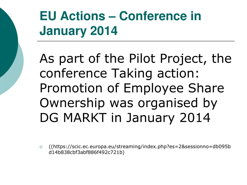 eu actions conference in january 2014