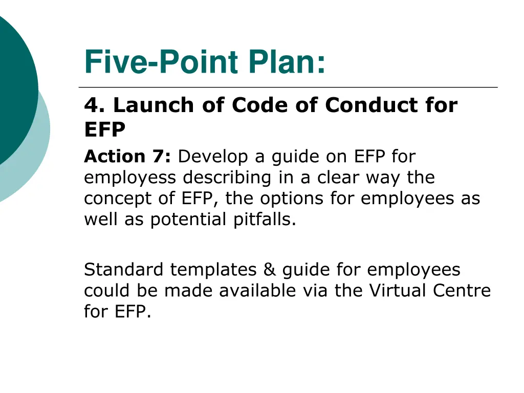 five point plan 7