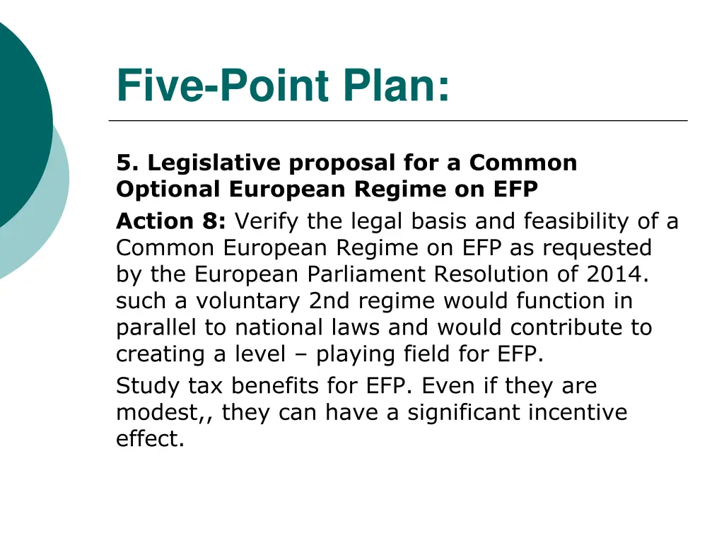five point plan 8