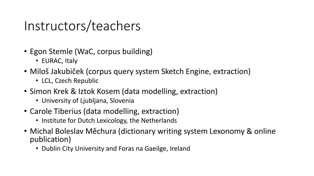 instructors teachers