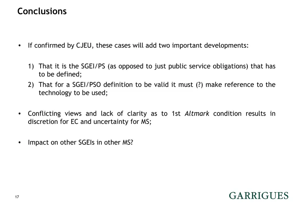 conclusions