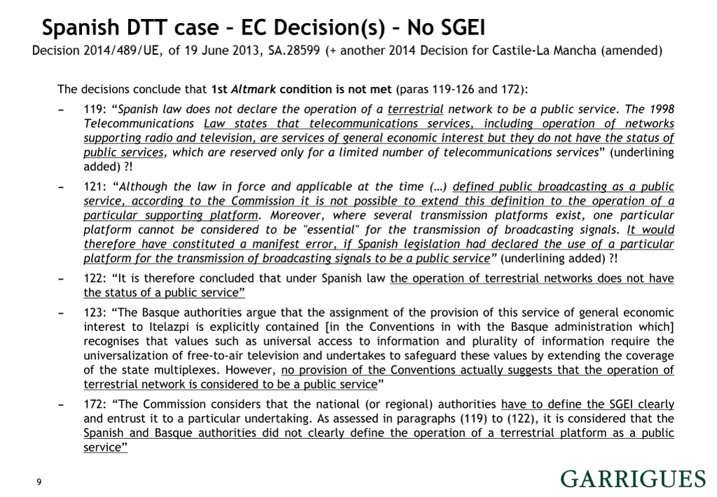 spanish dtt case ec decision s no sgei