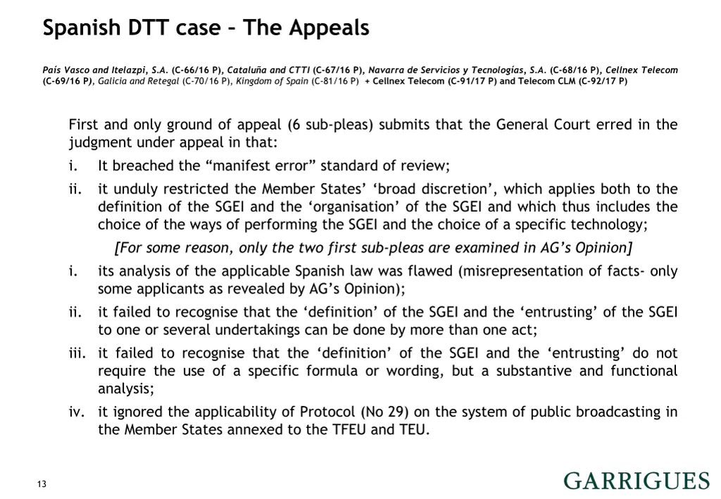 spanish dtt case the appeals