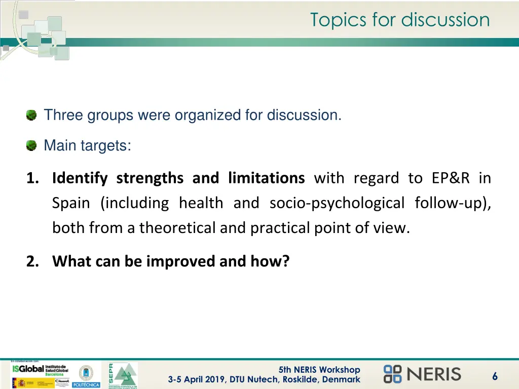 topics for discussion