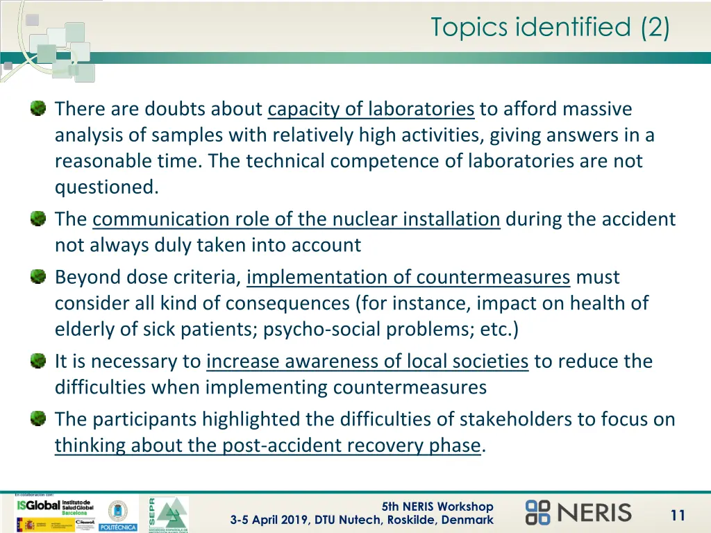 topics identified 2