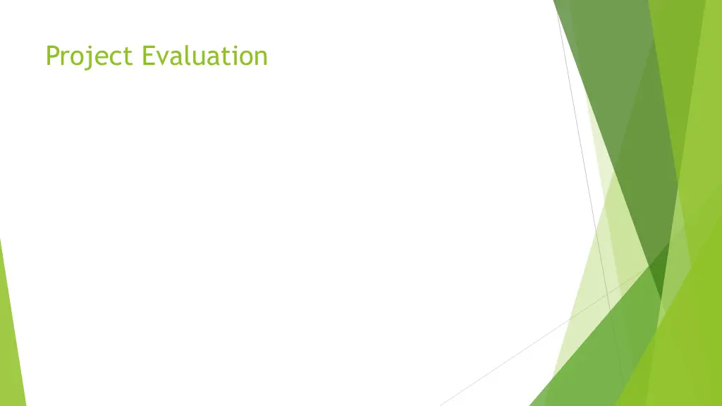 project evaluation