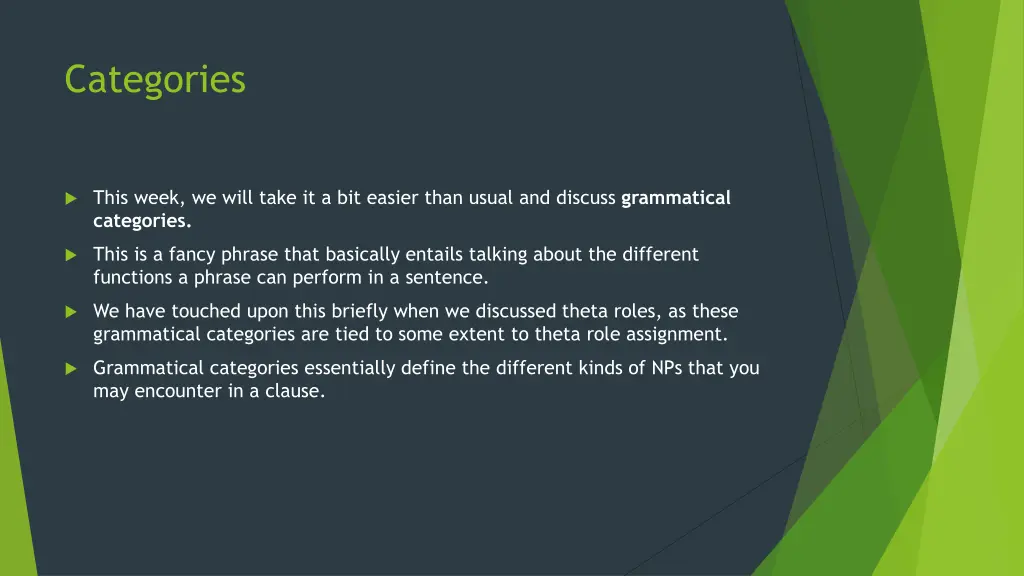 categories