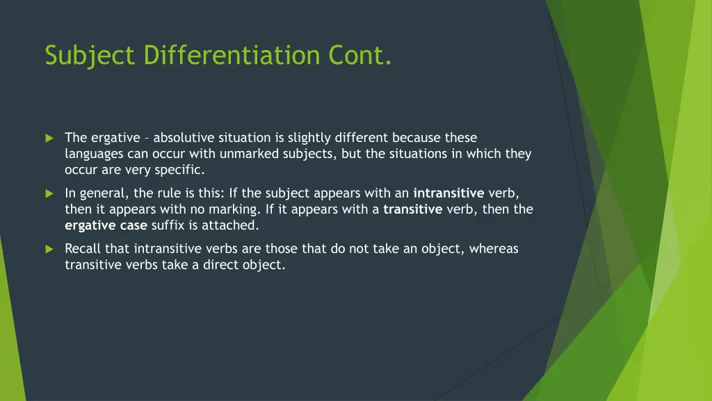 subject differentiation cont 1