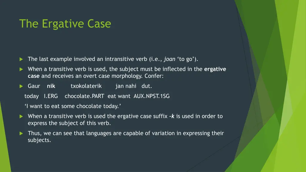 the ergative case