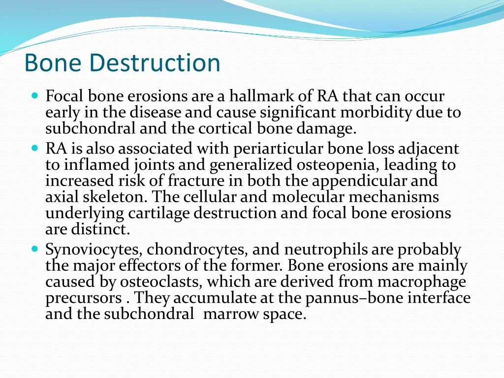 bone destruction