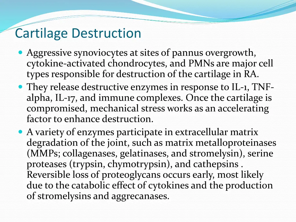 cartilage destruction