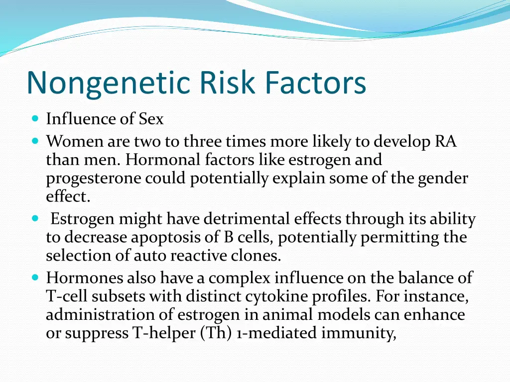nongenetic risk factors