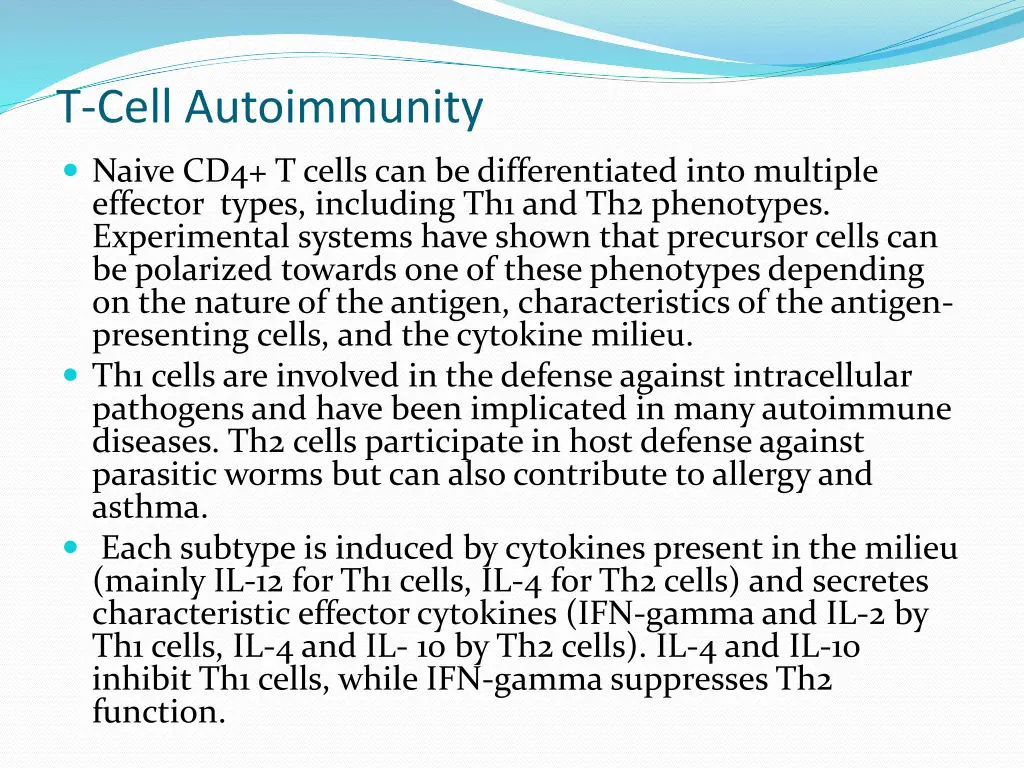 t cell autoimmunity