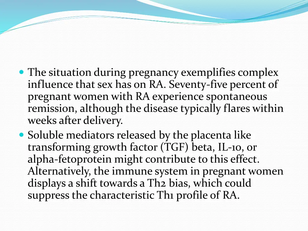 the situation during pregnancy exemplifies