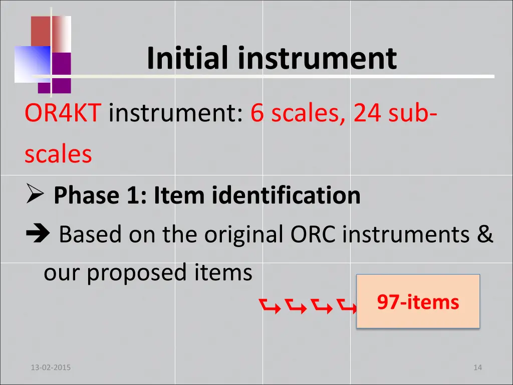 initial instrument