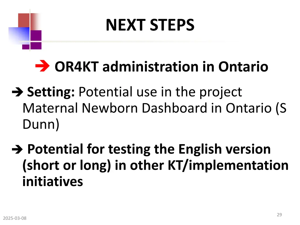 next steps 1