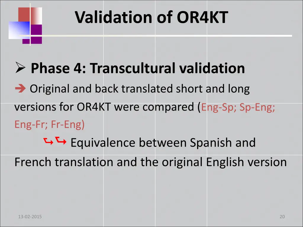 validation of or4kt 2