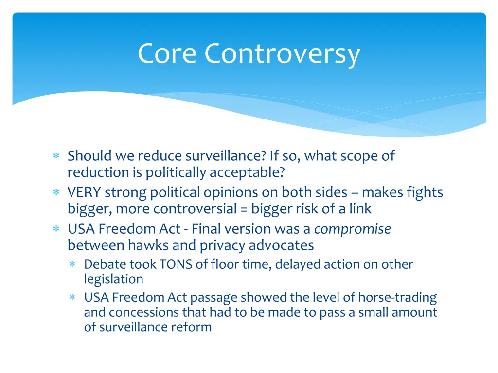 core controversy