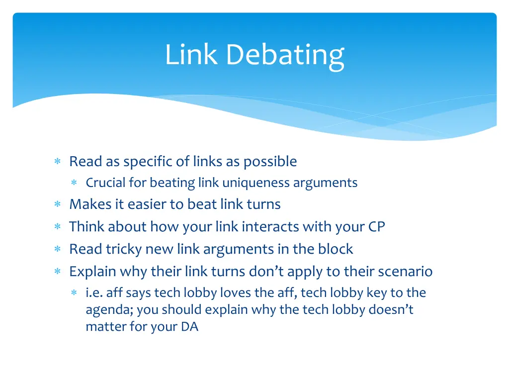 link debating
