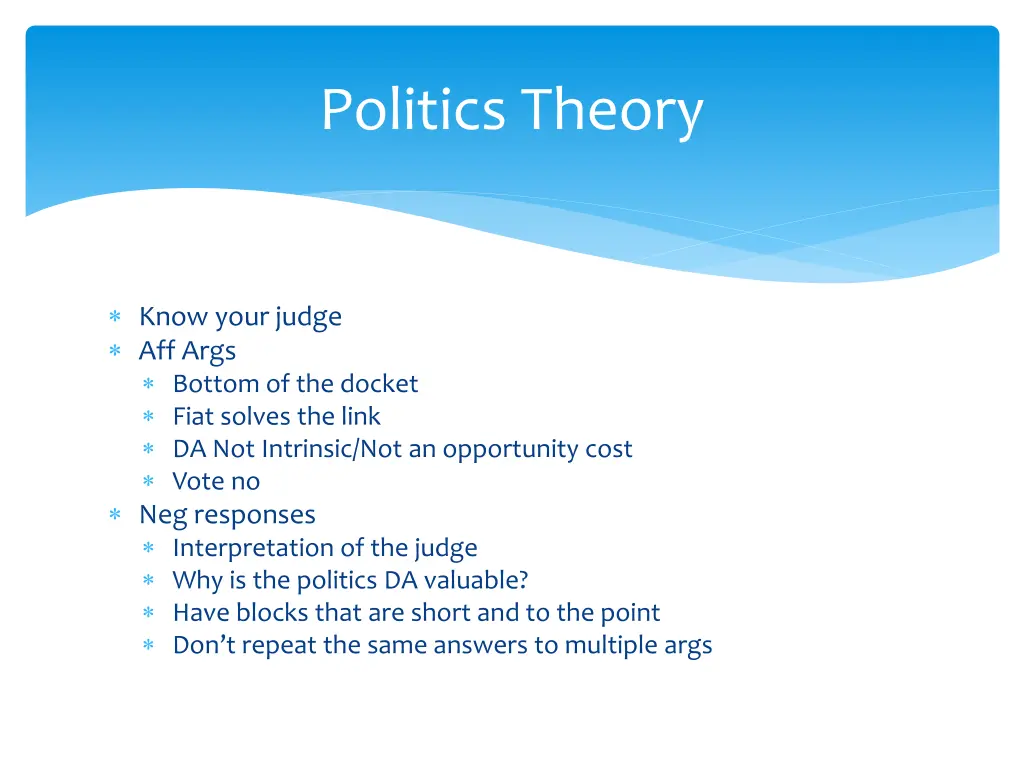 politics theory