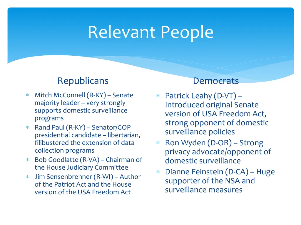 relevant people