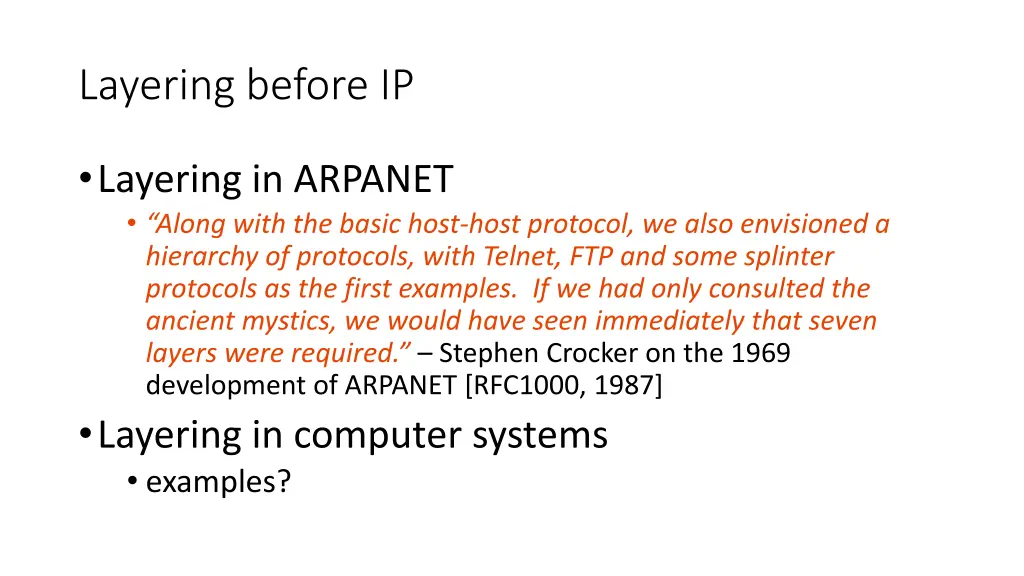 layering before ip