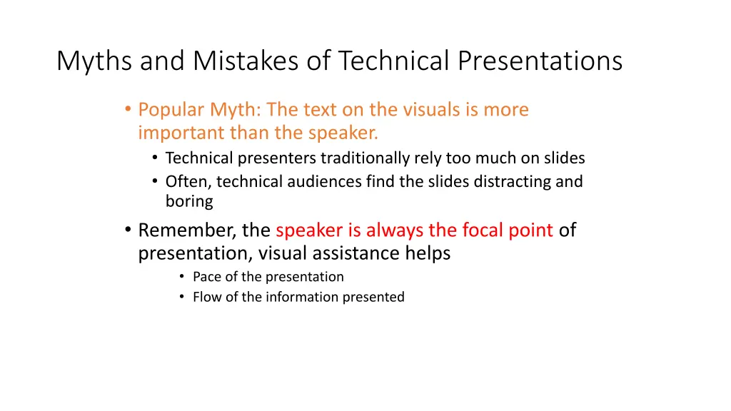 myths and mistakes of technical presentations 2