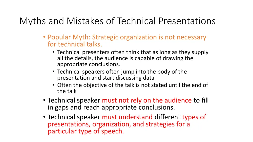 myths and mistakes of technical presentations 3