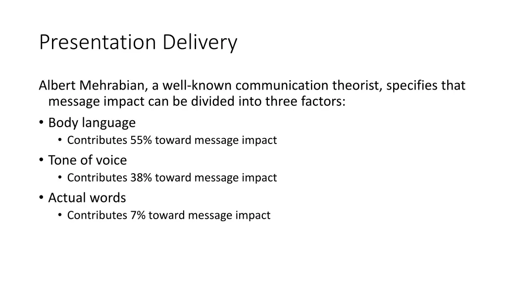 presentation delivery