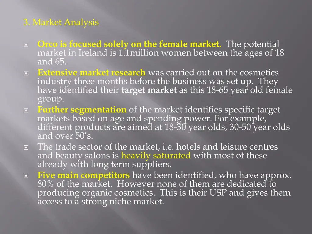 3 market analysis