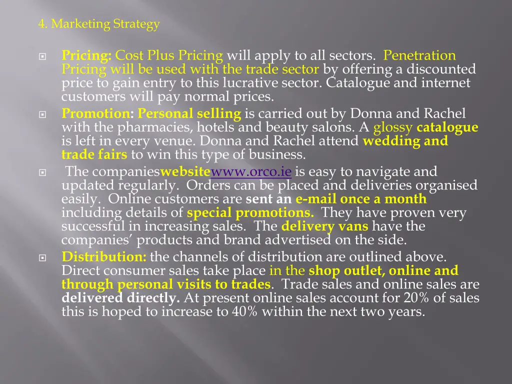 4 marketing strategy