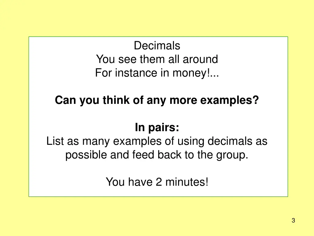 decimals