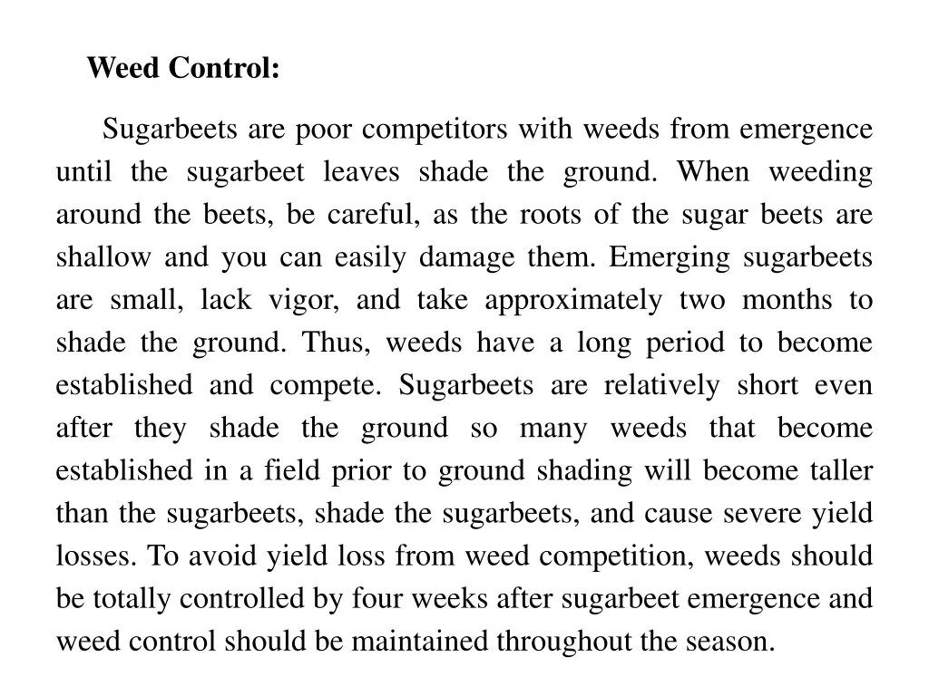 weed control