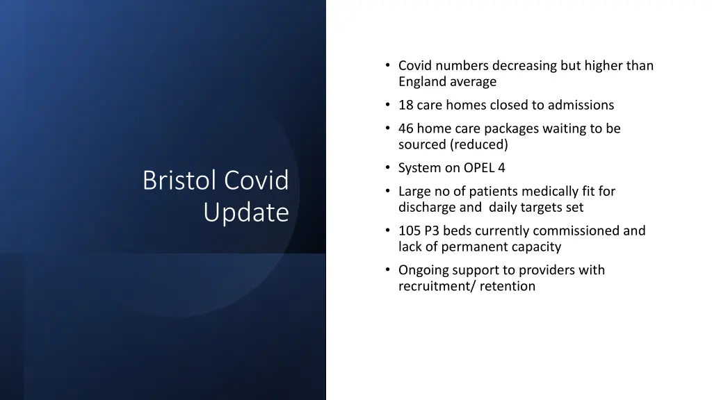 covid numbers decreasing but higher than england