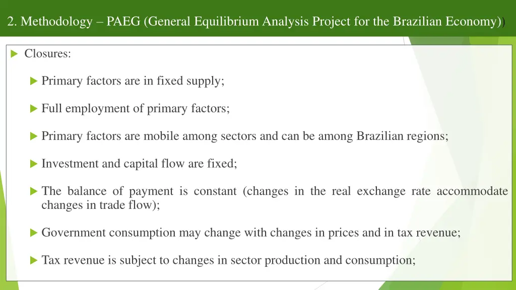 2 methodology paeg general equilibrium analysis 1