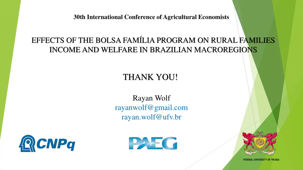 30th international conference of agricultural 1