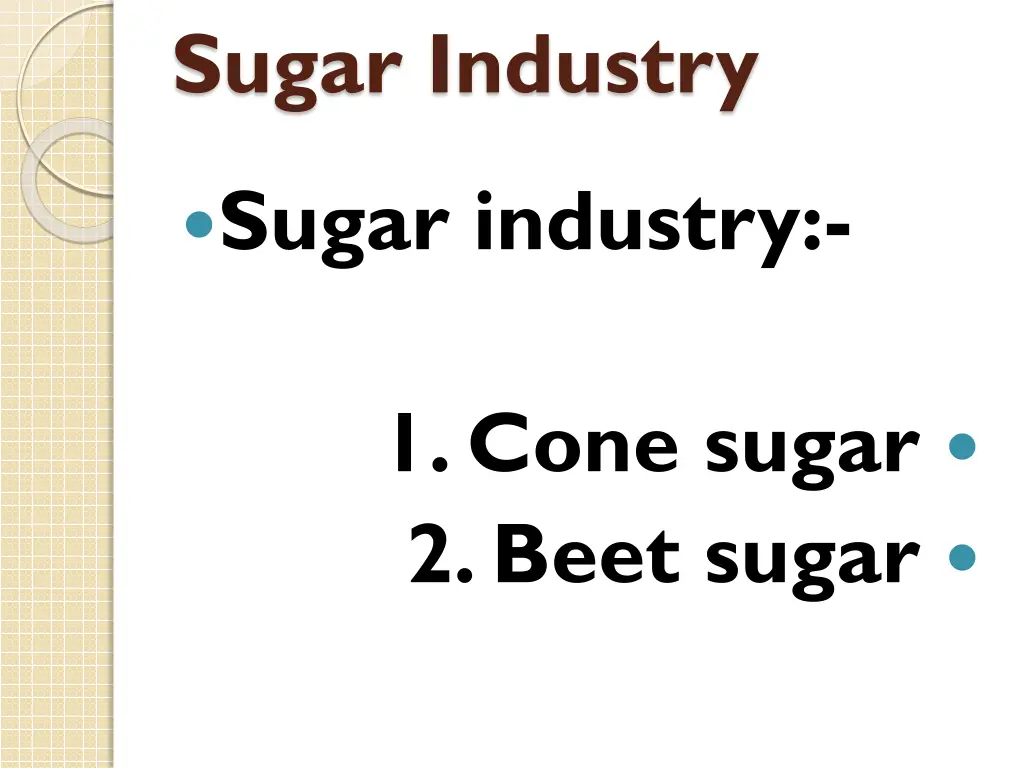 sugar industry