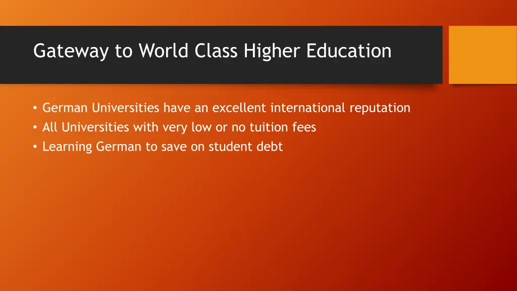 gateway to world class higher education