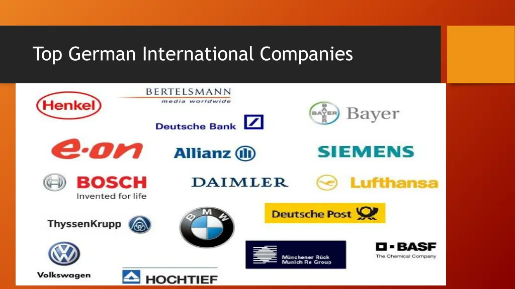 top german international companies