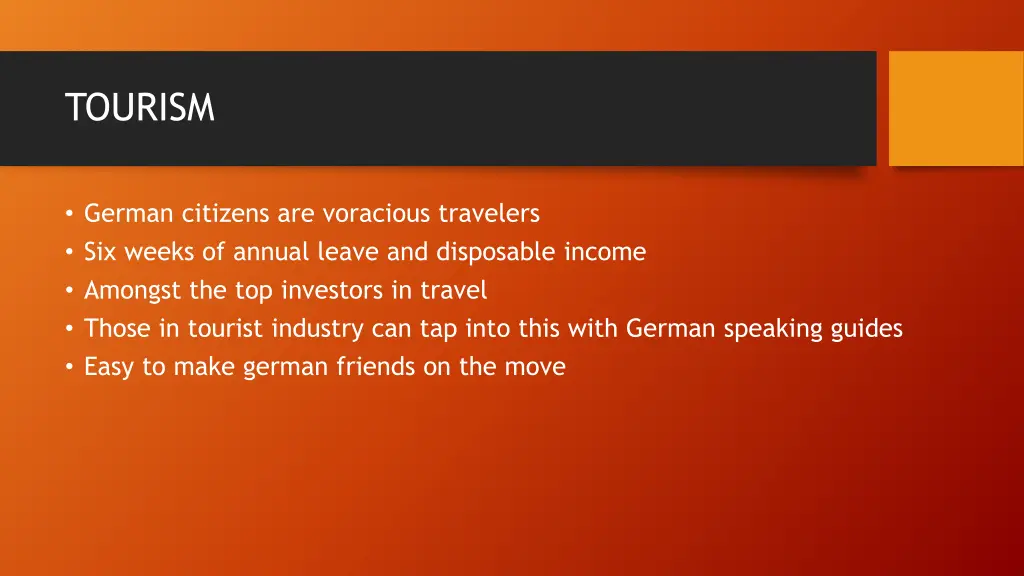 tourism